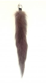 Brown sable fur tail - key chain